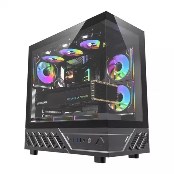 DarkFlash DS950 case per computer Mid-Tower (nero) con 6 ventole ARGB preinstallate