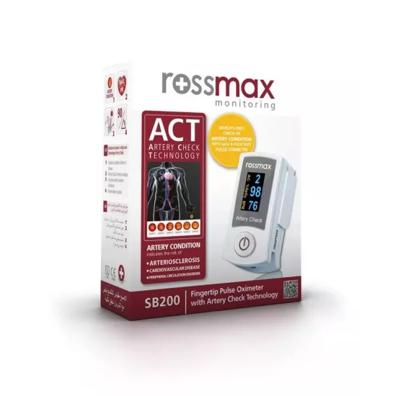 Rossmax SB200 pulsossimetro da dito con Artery Check Technology