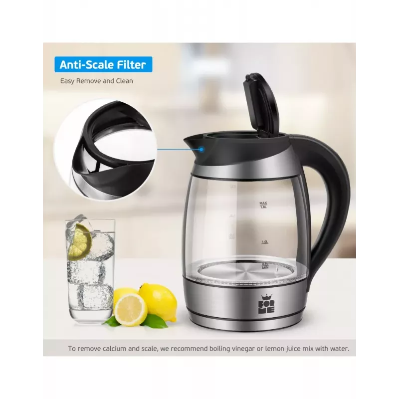 ForMe FKG-458 bollitore wireless 1,8 L acciaio inox / nero