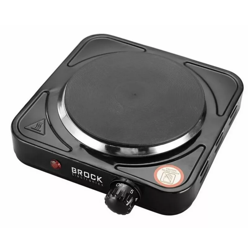 Brock EP 100 BK piastra elettrica singola, 1500 W, nero
