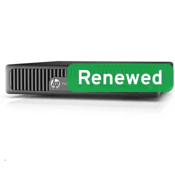 HP Renewed ProDesk 400 G2 DM Mini PC desktop, Intel Core i3-6100T, 8GB RAM, 128GB SSD, Windows 11 Home, Grade B