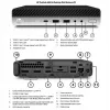 HP Renewed ProDesk 600 G5 Desktop Mini Intel Core i3-9100T 8GB RAM 128GB SSD NVMe Intel UHD Graphics 630 Windows 11 Home Grade B