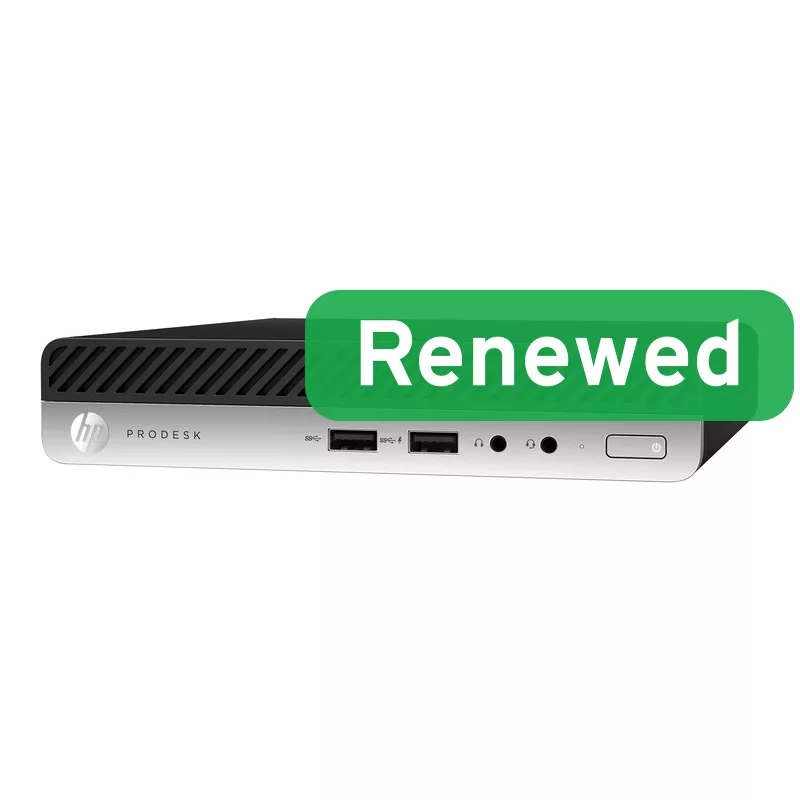 HP Renewed ProDesk 400 G4 SFF PC desktop - Intel Core i3-8100T, 8GB RAM, 128GB SSD, Intel UHD Graphics 630, Windows 11 Pro