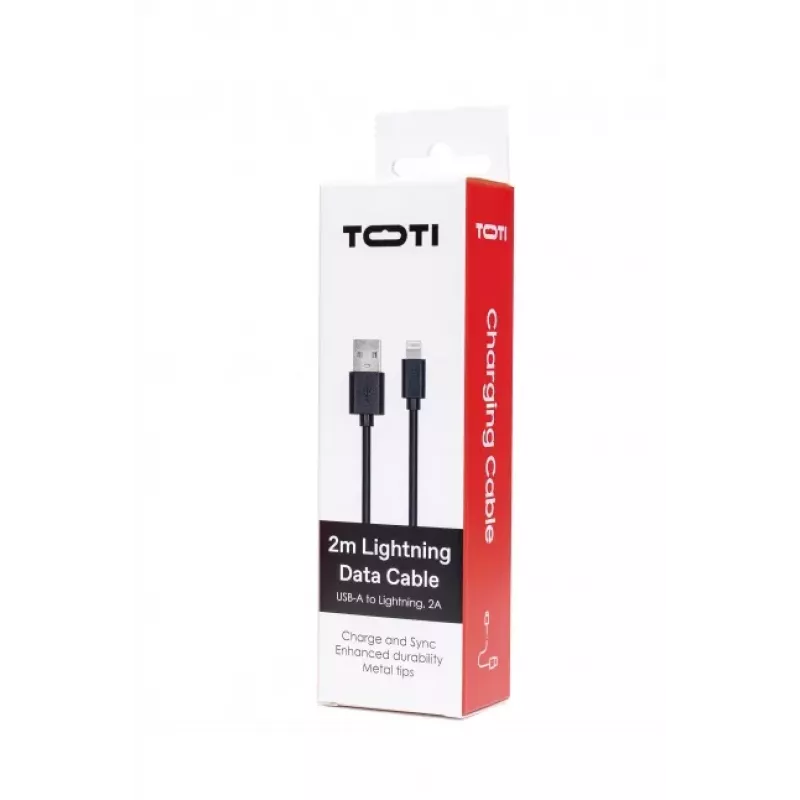 SEEK TOTI USB-A a Lightning, cavo dati PVC 2m 2A (non-MFI), nero