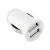 TOTI caricabatterie da auto dual USB con cavo Micro-USB 1m 2,1A, bianco