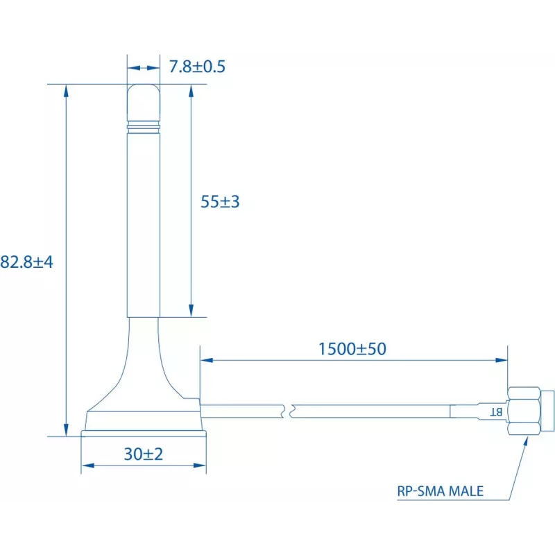 Teltonika antenna SMA magnetica Bluetooth 3 dBi 2,4 GHz