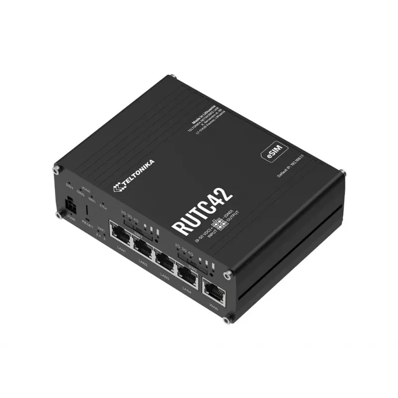 Teltonika RUTC42 4G LTE Wi-Fi 6 router edge dual modem