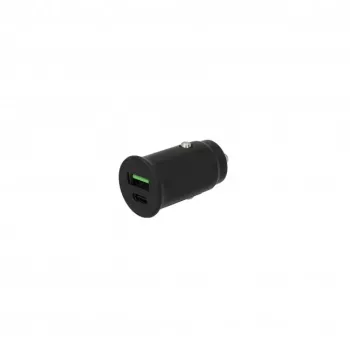 SEEK TOTI caricabatterie da auto a ricarica rapida 30W Type-C + USB A, nero