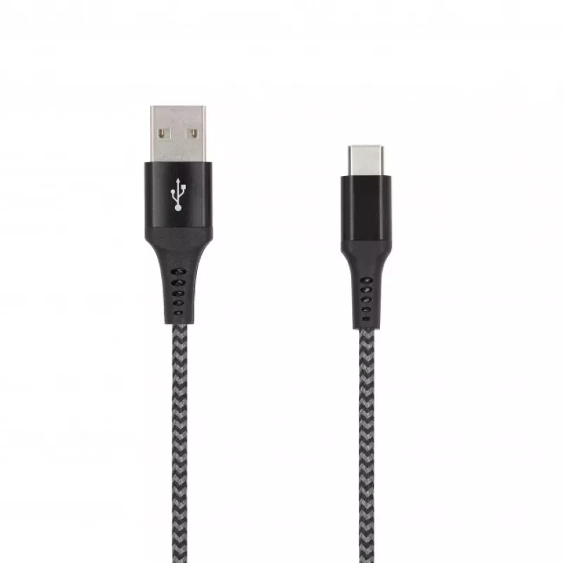 SEEK TOTI USB-A a USB-C cavo intrecciato 2m 2A, nero/Space Grey