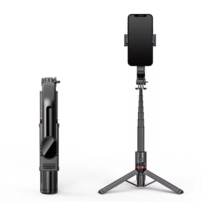 SEEK TOTI selfie stick con supporto treppiede leggero L12-B, nero