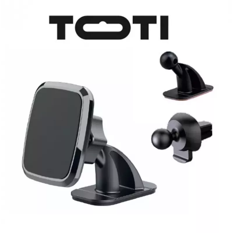 SEEK TOTI supporto magnetico quadrato per auto con montaggio adesivo 3M, nero