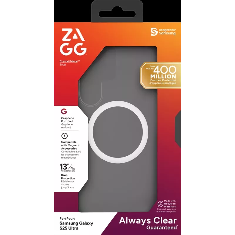 ZAGG Protection Bundle per Samsung Galaxy S25 Ultra: custodia con MagSafe e pellicola protettiva per display