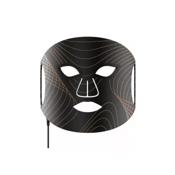 Lunni Maschera facciale LED in silicone con luce LED a 7 colori e infrarosso vicino nero
