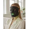 Lunni Maschera facciale LED in silicone con luce LED a 7 colori e infrarosso vicino nero