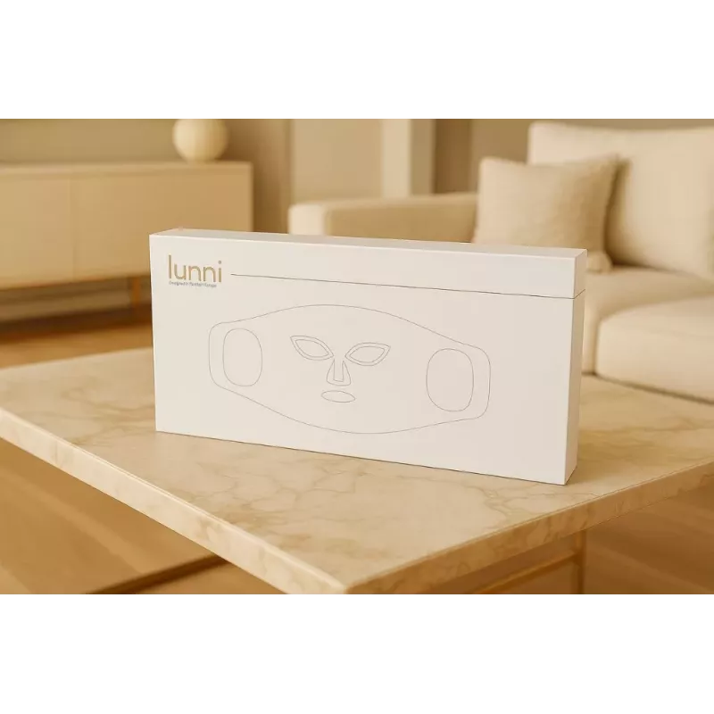 Lunni Maschera facciale LED in silicone con luce LED a 7 colori e infrarosso vicino bianco