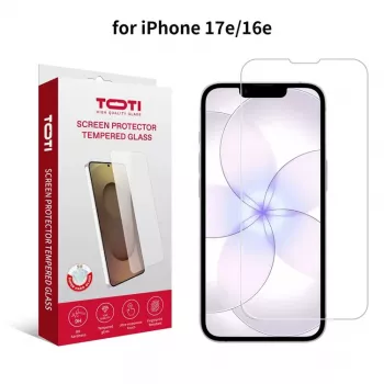 TOTI Pellicola protettiva in vetro temperato 2D Full Cover per iPhone 16e/17e trasparente