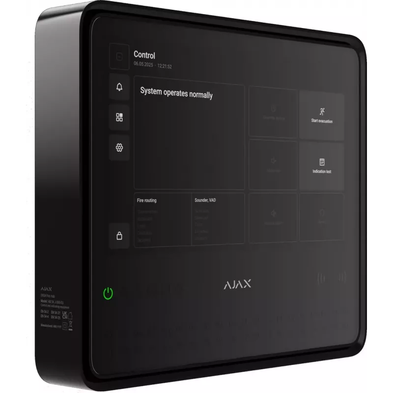 AJAX EN54 Fire Hub Jeweller - nero