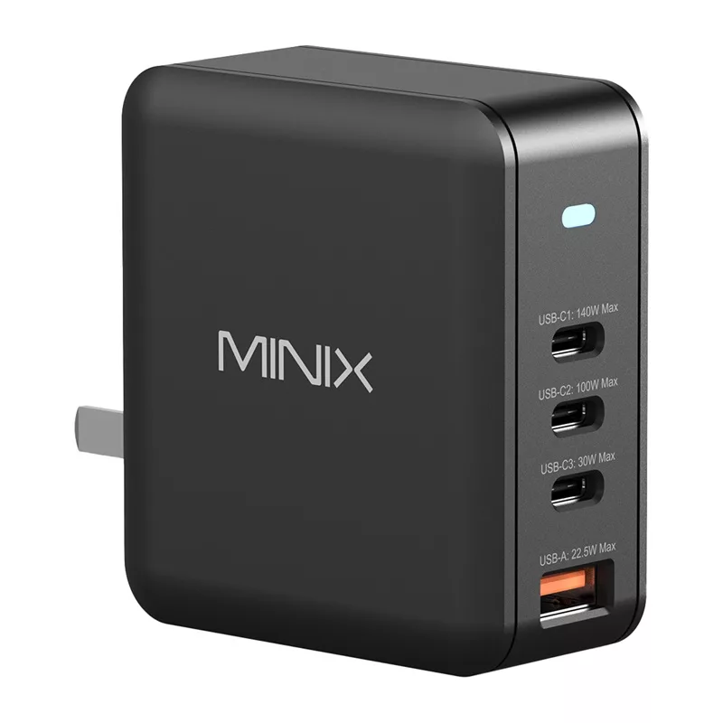 MINIX NEO-P165 caricabatterie GaN con 3x USB-C e 1x USB-A 165W