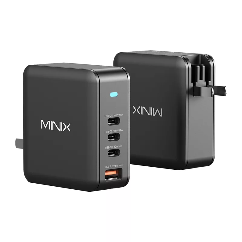 MINIX NEO-P165 caricabatterie GaN con 3x USB-C e 1x USB-A 165W