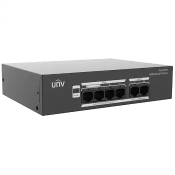 POE LANG NSW2100-6GT-POE-IN switch PoE+ 6 porte con 4 porte PoE 10/100Mbps, 1 uplink Gigabit, 1 SFP, budget 60W, unmanaged, montaggio desktop/parete