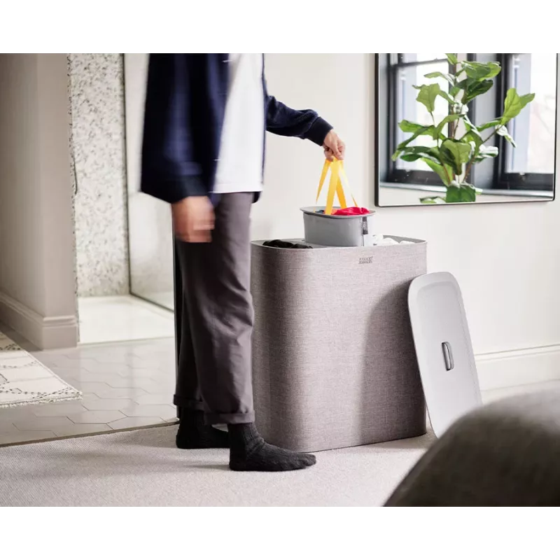 Joseph Joseph Tota Trio 90L cesto portabiancheria grigio per separare il bucato