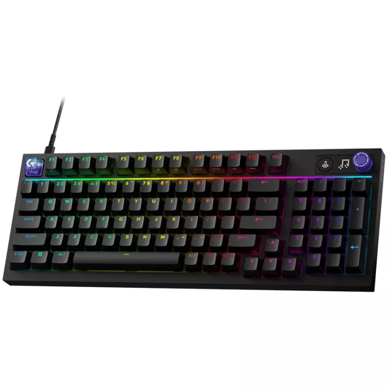 Logitech G316 X 98 tastiera gaming, layout ungherese, nero, con filo, Lightsync RGB
