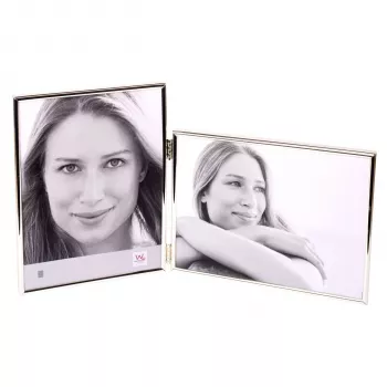 WALTHER Chloe Silver cornice doppia 2x10x15 cm 1x verticale 1x orizzontale WD115S
