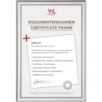 WALTHER Trendstyle KP130S cornice 21x29,7 cm DIN A4 plastica argento