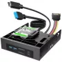 GRAUGEAR hub USB + lettore di schede pannello frontale con telaio per SSD da 2,5