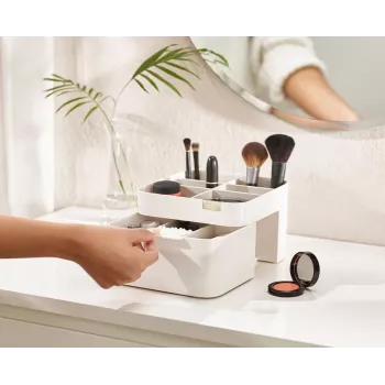 Joseph Joseph Viva organizer per cosmetici con cassetto - bianco/grigio