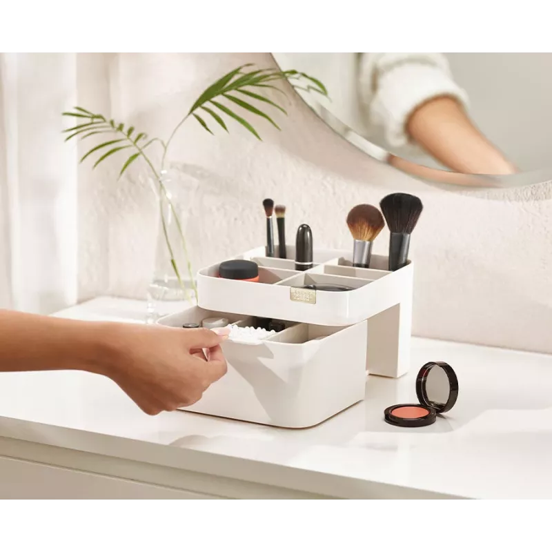 Joseph Joseph Viva organizer per cosmetici con cassetto - bianco/grigio