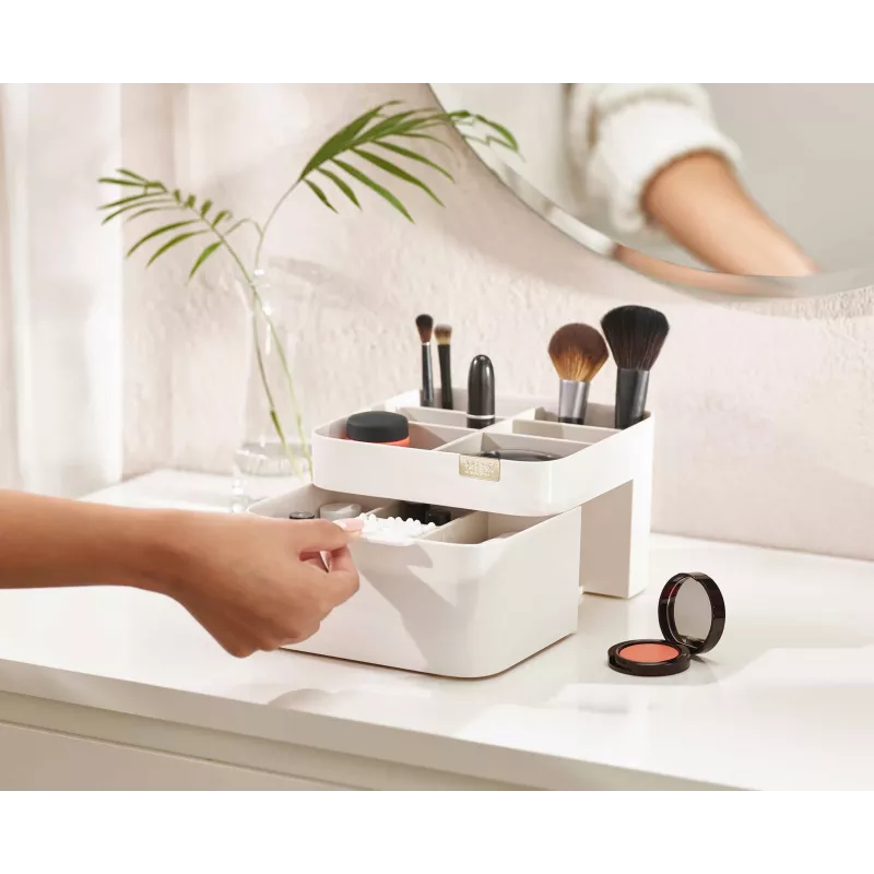 Joseph Joseph Viva organizer per cosmetici con cassetto - bianco/grigio
