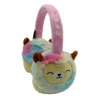 LAZERBUILT Squishmallows cuffie Bluetooth per bambini, on-ear, wireless, Leonard The Lion, HMSQM-BT-LEONARD