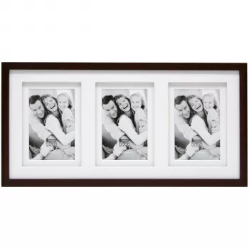 DEKNUDT S65KQ3 3x10x15 Wood Gallery Brown cornice multipla con passepartout