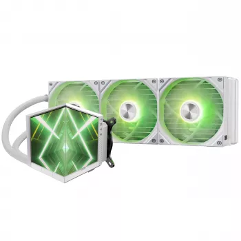 TRYX STAGE ARGB 360 dissipatore CPU a liquido AIO, display dual-IPS - 360mm, bianco