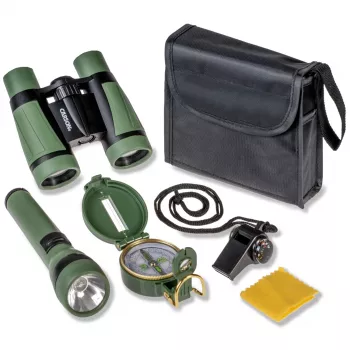 Carson AdventurePak HU-401 binocolo 5x30 con bussola, torcia e fischietto