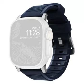 Nomad Cinturino Rugged Atlantic Blue Connettore Silver 42/44/45/49mm