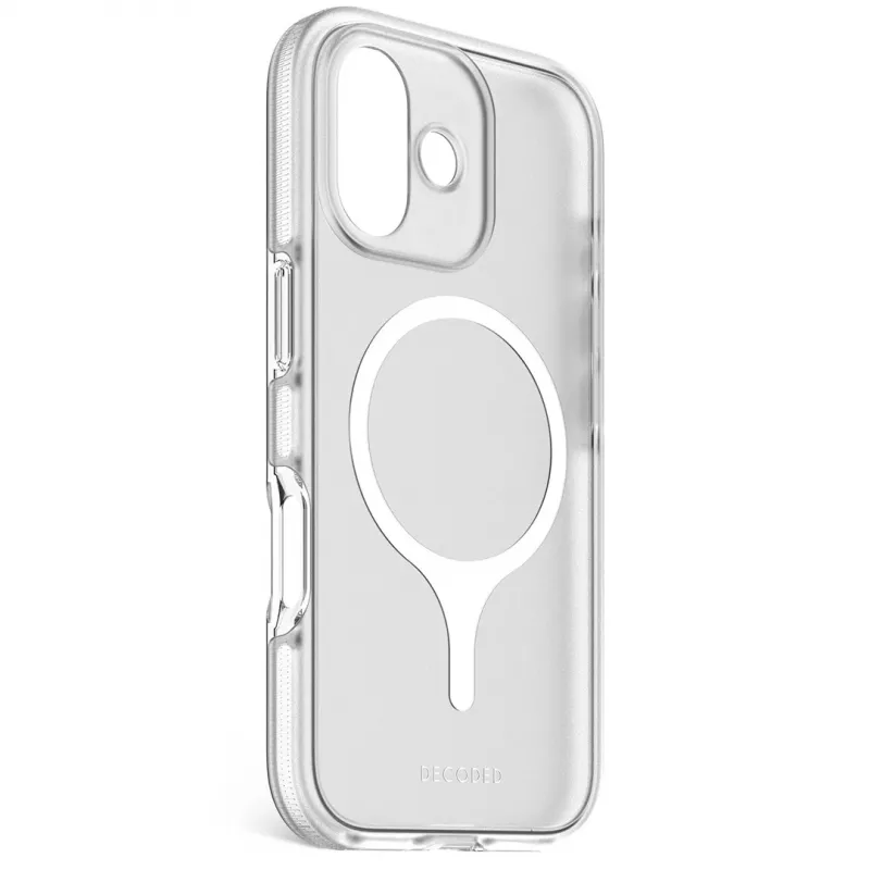 Decoded DropTec Copertura posteriore trasparente per iPhone 17 compatibile MagSafe (Frosted White)