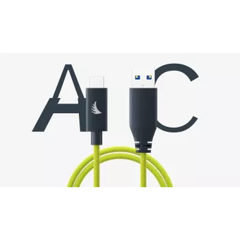 Angelbird Cavo USB-A a C 3.2 Solid Flex Lime 1 ft UAC3SFL32