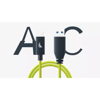 Angelbird Cavo USB-A a C 3.2 Solid Flex Lime 1 ft UAC3SFL32