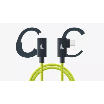 Angelbird Cavo USB-C 4.0 Solid Flex Right-Angle Lime 6.6 ft