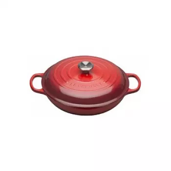 Le Creuset Signature tegame in ghisa basso 30 cm rosso ciliegia