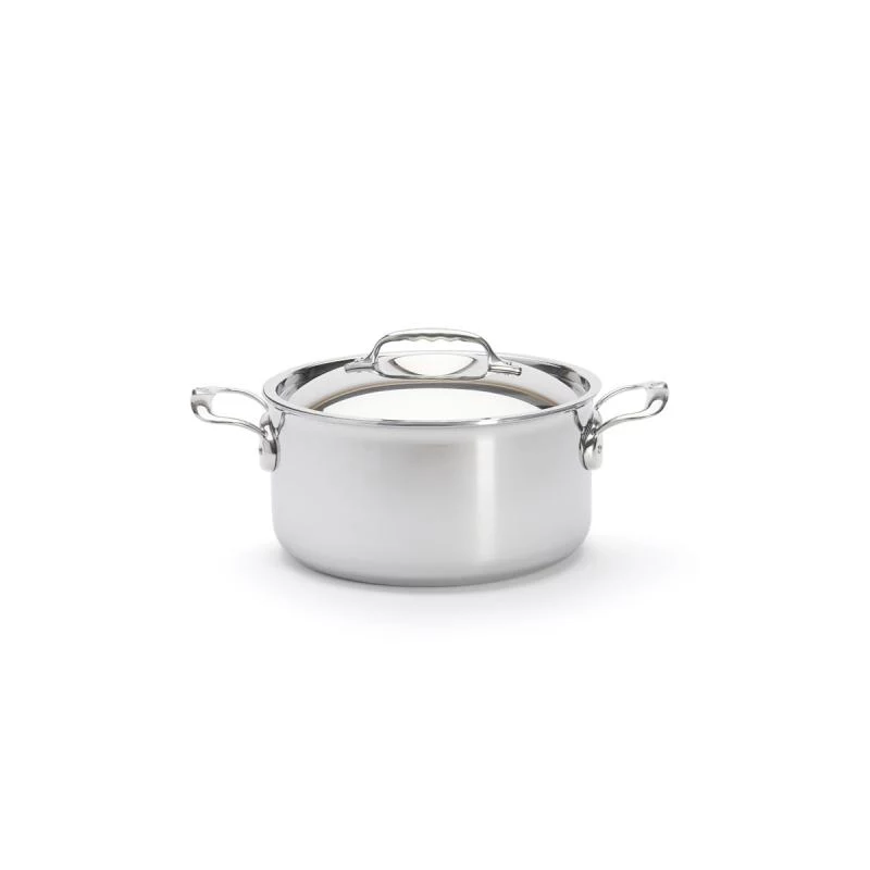 De Buyer Affinity casseruola con manico acciaio inox con coperchio 24 cm