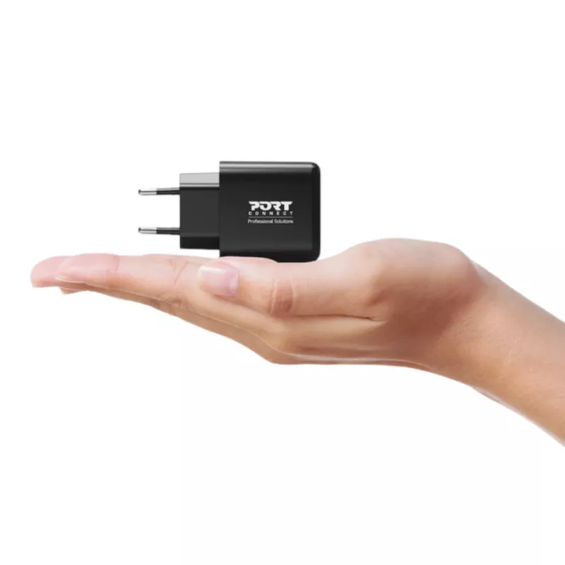 PORT Designs caricabatterie da parete USB-C PD 65W GaN spina EU nero