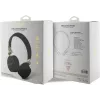 GUESS GUBH704GEMK cuffie over-ear Bluetooth, nero, logo in metallo 4G