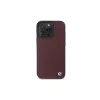 BMW iPhone 16 Pro Max custodia rigida rossa Sign Leather logo in metallo Diamond compatibile MagSafe