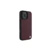 BMW iPhone 16 Pro Max custodia rigida rossa Sign Leather logo in metallo Diamond compatibile MagSafe