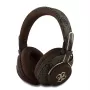 GUESS cuffie wireless Bluetooth logo in metallo 4G marrone GUBHS72P4FC4MW