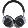 Karl Lagerfeld cuffie on-ear wireless Bluetooth Saffiano logo in metallo nero