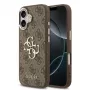 GUESS custodia rigida 4G logo in metallo marrone per Apple iPhone 17